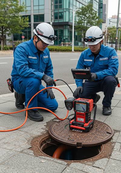 안양 하수구막힘 내시경촬영