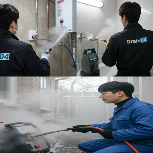 평안동 해빙 하수도 배관 업체 꽁꽁 언 하수도도 뚫어