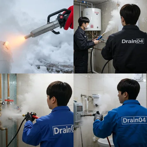 평안동 해빙 하수도 배관 업체 꽁꽁 언 하수도도 뚫어