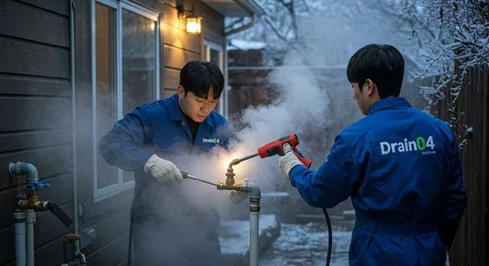 안양 갈산동 수도관 동파 하수구 꽁꽁 언 배관은 저희에게