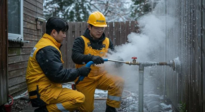 안양동 수도관 동파 하수구 꽁꽁 언 배관 전문 해빙
