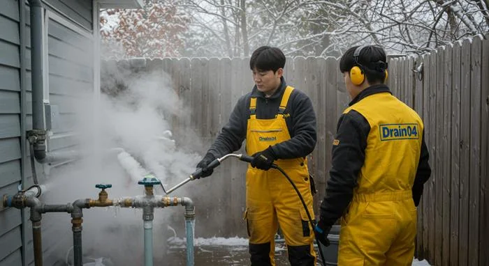 안양 신촌동 수도 동파 녹임 해빙 녹여서 새 배관처럼 통수