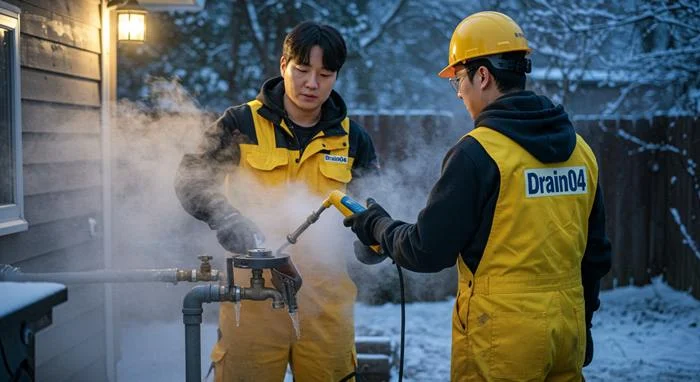 안양 하수구 해빙 얼었을때 꽁꽁 언 하수구 시원하게