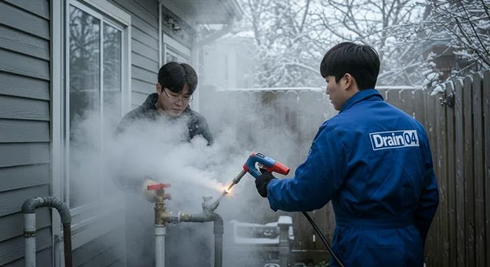 박달동 수도관 동파 하수구 녹여서 시원한 통수 약속