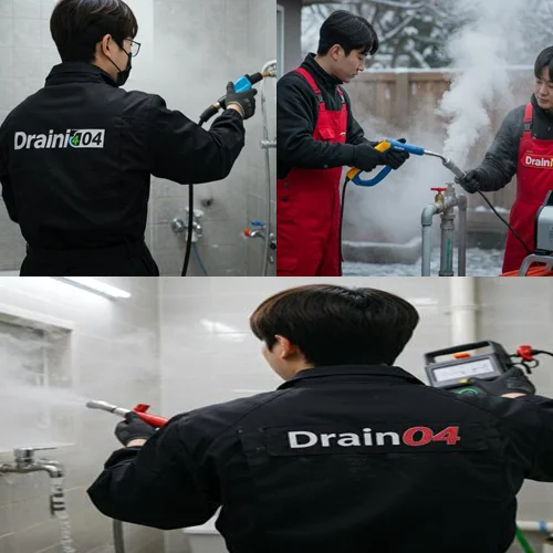 평안동 수도관 동파 하수구 녹여서 새것처럼 복구