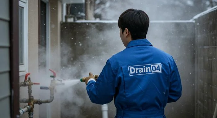 관양동 수도관 동파 하수구 녹여서 시원한 물 흐름