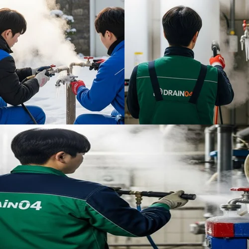 동안구 하수구 해빙 얼었을때 겨울철 하수구 걱정 끝