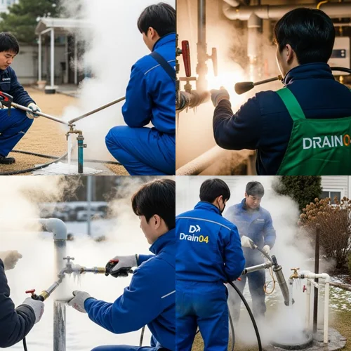 동안구 하수구 해빙 얼었을때 겨울철 하수구 걱정 끝