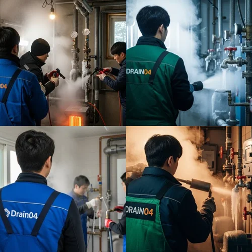 안양 신촌동 언 수도 녹임 해빙 업체 겨울 배관 해빙은 전문가에게