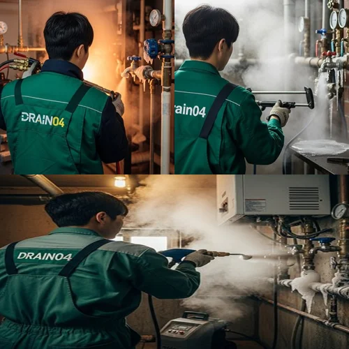 범계동 언 수도 녹임 해빙 업체 동파로 인한 역류 해결