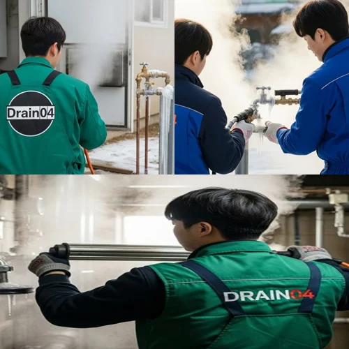 안양시 하수구 해빙 얼었을때 녹여서 하수구 뻥 뚫어