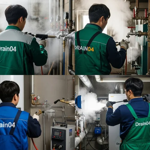 안양시 하수구 해빙 얼었을때 녹여서 하수구 뻥 뚫어