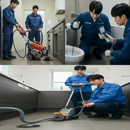 안양 귀인동 싱크대막힘 뚫어 작업... 평촌 학원가