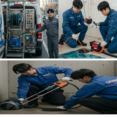 안양 신촌동 하수구막힘 뚫음 작업... 관양동 빌라