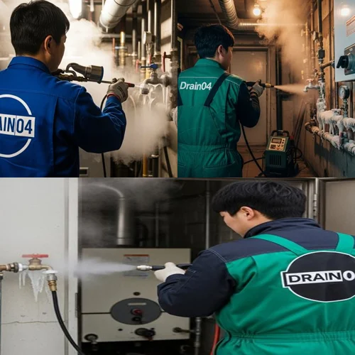 범계동 해빙 하수도 배관 업체 동파 피해 완벽하게 복구