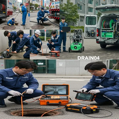 잦은 막힘의 원인을 찾다! 부흥동 하수구 뚫음 하수도 내시경 작업 후기