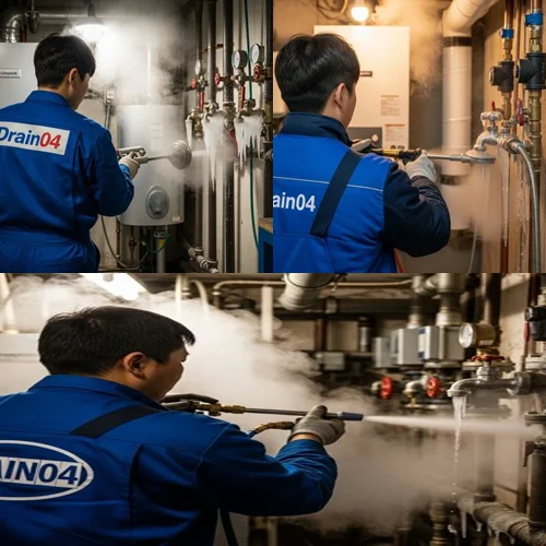 범계동 해빙 하수도 배관 업체 동파 피해 완벽하게 복구