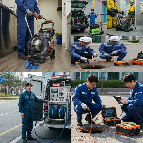 꽉 막힌 하수도 시원하게 뚫었어요 안양 하수구 뚫음 하수도 작업 후기