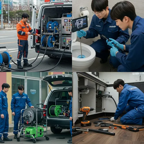 안양 평촌동 싱크대 막힘 석션 작업