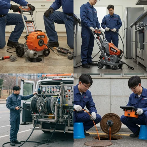 관양동 하수구 막힘 공장 배관